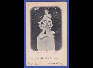 Österreich 1898 Ansichtskarte Wien Denkmal für Hans Makart