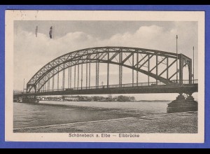 Dt. Reich 1937 Ansichtskarte Schönebeck a. d. Elbe Elbbrücke
