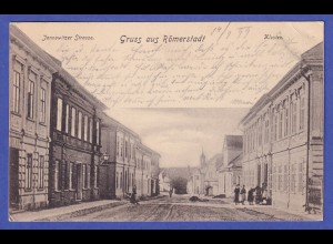 Österreich 1899 Ansichtskarte Römerstadt (Rýmařov) Jannowitzer Straße