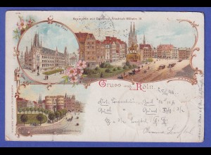 Deutsches Reich 1908 Ansichtskarte Köln Stadtansichten