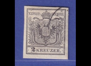 Österreich 1850 Wappen Mi.-Nr. 2 X a gestempelt geprüft PFENNINGER
