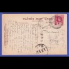 Ceylon 1920 old postcard Railroad track mailed from COLOMBO to PEKING / China
