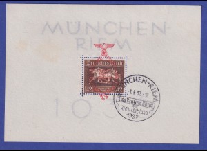 Dt. Reich 1937 Das Braune Band Mi.-Nr. Block 10 So.-O MÜNCHEN-RIEM - ANSEHEN