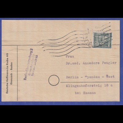 Berlin Mi.-Nr. 148 als portogerechte EF auf Ortsbrief-Adresse 250-500g SELTEN