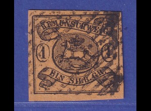 Braunschweig 1853 Wappen 1 Sgr Mi.-Nr. 6 a gestempelt gepr. u.a. BRETTL