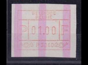 Belgien FRAMA-ATM P3040 Chatelineau mit ENDSTREIFEN **, Wert 01,00 Bfr. RRR !