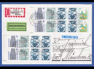 Bund SWK HBL 38 in MIF auf R-Eigenhändig Brief von Berlin n. München, 1996