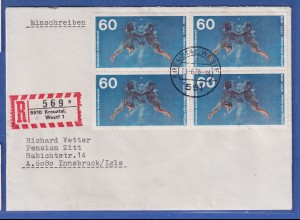 Bund 1977 Runge Mi-Nr. 940 VB als MEF auf R-Brief v. KREUZTAL n. Österreich