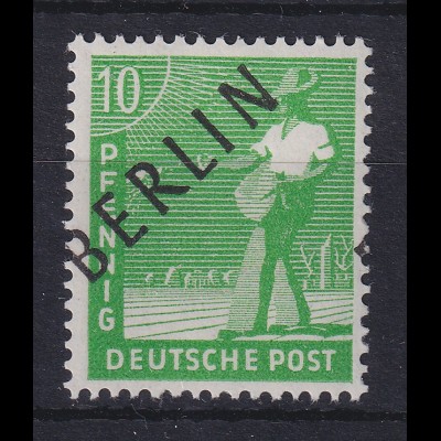 Berlin Schwarzaufdruck 10Pfg Mi.-Nr. 4 mit leicht verschobenem Aufdruck **