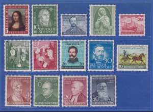 Bundesrepublik: Briefmarken-Jahrgang 1952 komplett postfrisch ! SONDERPREIS
