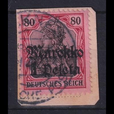 DAP Marokko Germania 1 Peseta Mi.-Nr. 54 gestempelt kl. Briefstück