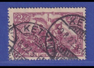 Deutsches Reich 2,50 Mark Mi.-Nr. 115 d gestempelt geprüft INFLA