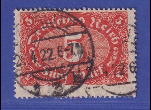 Deutsches Reich 1921 Ziffer 5 Mark Mi.-Nr. 174 c gestempelt gepr. INFLA