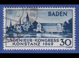 Französische Zone Baden Konstanz Mi.-Nr. 46 I gest. geprüft Schlegel BPP