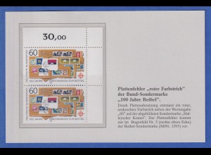 Bundesrepublik 1988 Briefm. für Bethel Mi.-Nr. 1395 mit PLF II roter Strich **