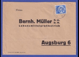 Deutsches Reich 1933 Mi.-Nr. 481 als EF auf Brief Ernsgaden nach Augsburg