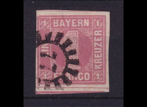 Bayern 1 Kreuzer rot Mi.-Nr. 3 I a mit GMR 77