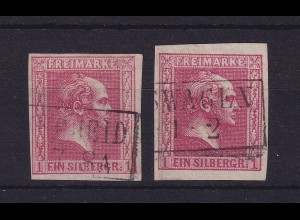 Preußen Friedrich Wilhelm IV. 1 Sgr Mi.-Nr. 10 a und b gestempelt