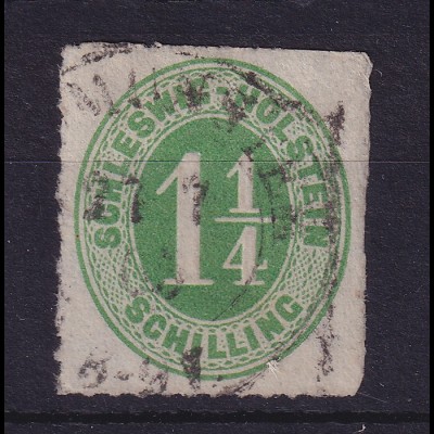 Schleswig-Holstein 1 1/4 Schilling 1866 Mi.-Nr. 9 O NEUMÜNSTER 