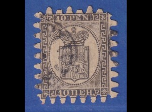 Finnland 1870 Wappen 10P Mi.-Nr. 7Cx gpr. PFENNINGER