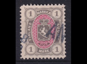 Finnland 1885 Wappen 1 Mark Mi.-Nr. 24 gestempelt 
