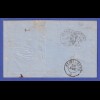 Bayern Wappen 6 Kr Mi.-Nr. 16 waag. Paar OMR 249 Kitzingen auf Brief mit Patina