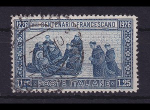 Italien 1926 Franz von Assisi Einzelwert 1.25 Lire Mi.-Nr. 238 B gestempelt