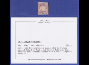 Bayern Wappen 1 Mark violett Mi.-Nr. 30 a ungebraucht * gepr. SCHMITT BPP