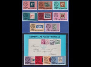 Nicaragua 1976 Briefmarken-Raritäten Mi.-Nr.1964-75 und Block 97 **
