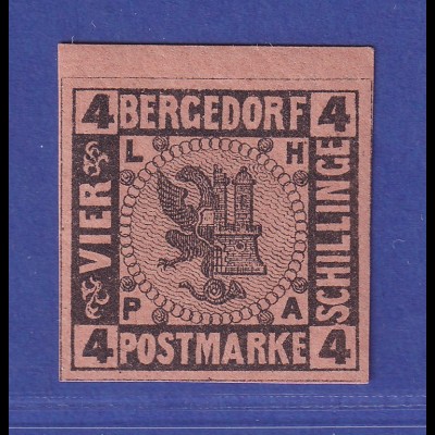 Bergedorf 1861 Wappen 4 Schillinge Mi.-Nr. 5 postfrisch **