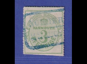 Hannover 1864 Wertziffer 3 Pfennige Mi.-Nr. 21 y gestempelt 