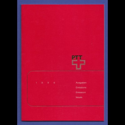 Schweiz amtliches Briefmarken-Jahrbuch der Post PTT 1990 komplett bestückt ** 