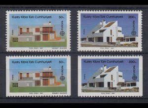 Türkisch-Zypern 1987 EUROPA moderne Architektur Häuser Mi-Nr. 205-06 A und B ** 