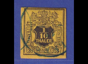 Hannover 1851 Wertziffer 1/10 Taler Mi.-Nr. 5 gestempelt gepr. W.ENGEL