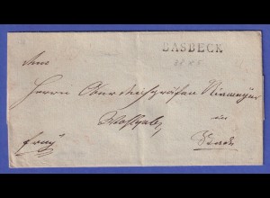 Hannover Vorphila-Brief mit Einzeiler BASBECK 1828