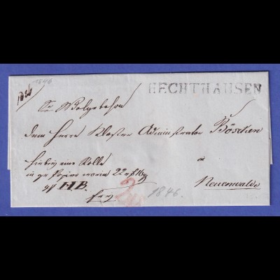 Hannover kleiner Vorphila-Brief mit Einzeiler HECHTHAUSEN 1846