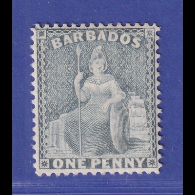 Barbados 1875 Britannia 1 Penny Mi.-Nr. 26 C ungebraucht *