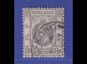 Hongkong 1921 König Georg V. 8 Cents Mi.-Nr. 117 gestempelt