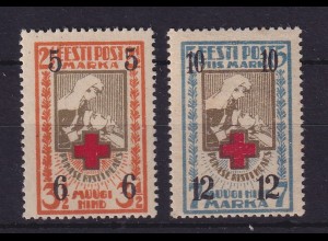 Estland 1926 Rotes Kreuz Mi.-Nr. 60-61 postfrisch ** / MNH