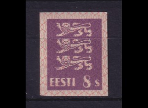 Estland 1928 Wappenlöwe Mi.-Nr. 78 U postfrisch ** / MNH