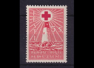 Estland 1931 Rotes Kreuz mit Leuchtturm Mi.-Nr. 91 postfrisch ** / MNH