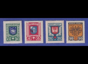 Estland 1936 Gemeinschaftshilfe Stadtwappen Mi.-Nr. 109-112 ** / MNH