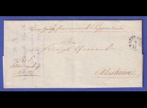Bayern Vorphila-Brief mit Fingerhutstempel PAPPENHEIM nach Alesheim 1847