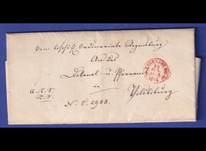 Bayern Brief mit Zweikreisstempel REGENSBURG nach Vilsbiburg 1849