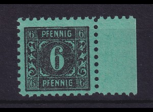 SBZ Mecklenburg-Vorpommern 1945 Mi.-Nr. 8 y Seitenrandstück postfrisch **