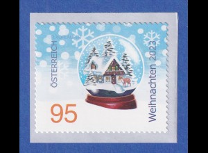 Österreich 2023 Weihnachtsmarke 95 Cent selbstklebend Schneekugel **