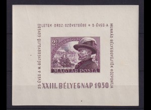 Ungarn 1950 Tag der Briefmarke - József Bem Mi.-Nr. Block 19 postfrisch **