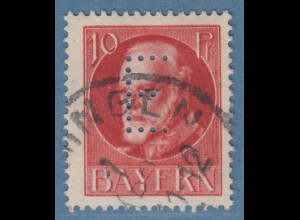 Bayern Ludwig Dienstmarke 10Pfg Mi.-Nr.14a gestempelt gepr. Bauer BPP 