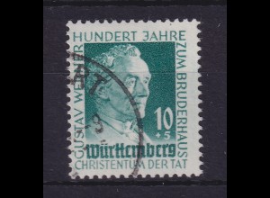 Französische Zone Württemberg Gustav Werner Mi.-Nr. 47 O gpr. SCHLEGEL BPP