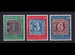 Bundesrepublik 1949 100 Jahre dt. Briefmarken Mi.-Nr. 113-115 postfrisch **
